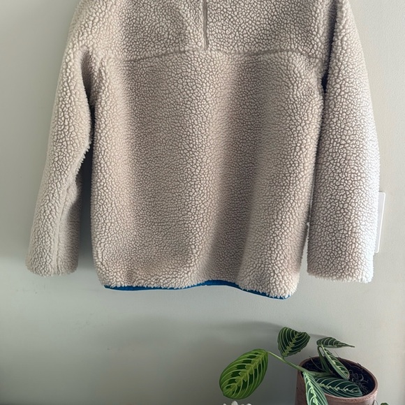 Patagonia Boys Metro X Jacket Natural/Smolder Blue M Sz 10 like New - Picture 8 of 9